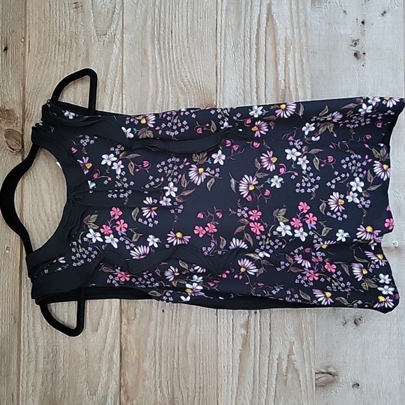 LC Lauren Conran XSmall Black Floral Top - Picture 1 of 6